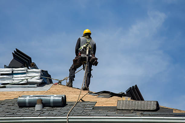 Professional Gutter Installation technician working in Merion Station, PA
